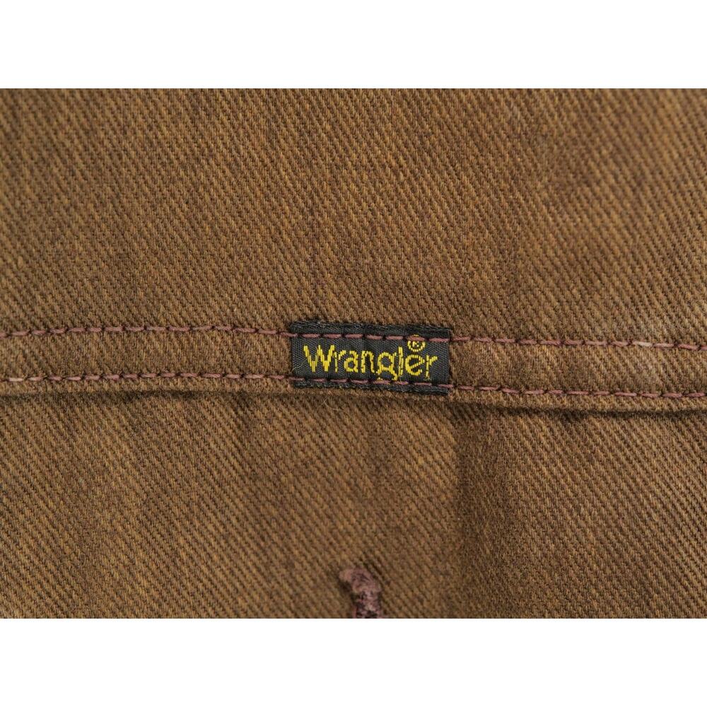 Vintage Y2K Wrangler Denim Jacket Womens Size 40 Brown Twill Made in USA - Picture 8 of 9
